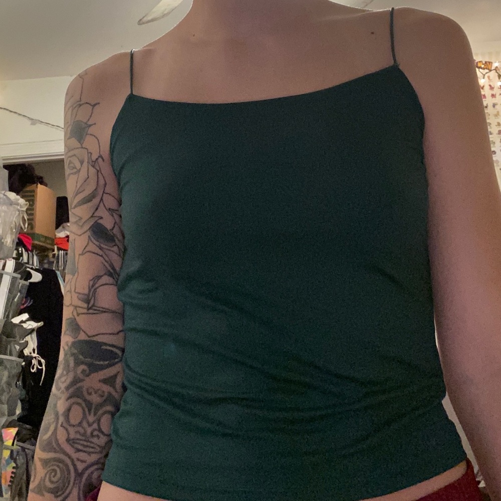 Green tank top